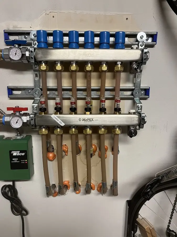 Plumber performing Gas Leak Detection at a residential property in Mathis